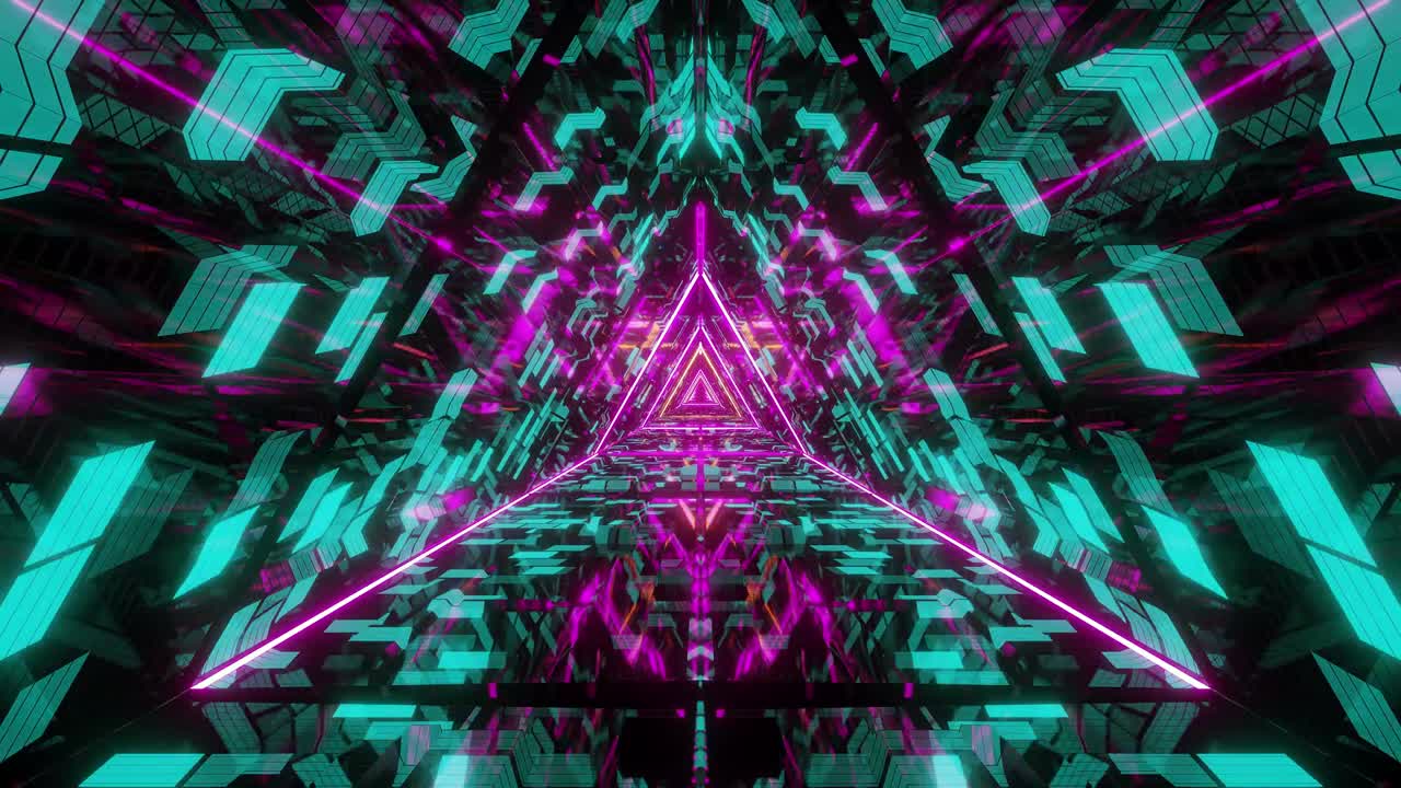 abstract triangle glass design artwork with brick texture and glowing wireframe 3d illustration motion backgrounds live wallpaper club visuals vj loops
