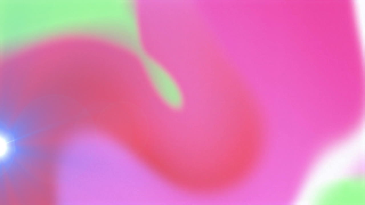 animación de formas coloridas que se mueven sobre un fondo rosado