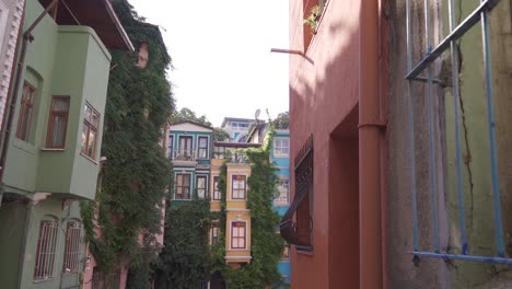 colorful balat houses.