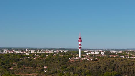 Captivating-Aerial-View-of-Montpellier's-Bionne-Transmitter-at-70mm