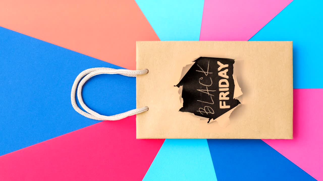 venta de viernes negro bolsa de compras de descuento estacional