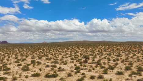 Deslizándose-Un-Hiperlapso-Aéreo-Sobre-El-árido-Paisaje-Salvaje-Del-Desierto-De-Mojave.