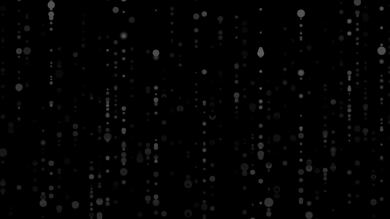 abstractas partículas de círculo negro brillante animación de video