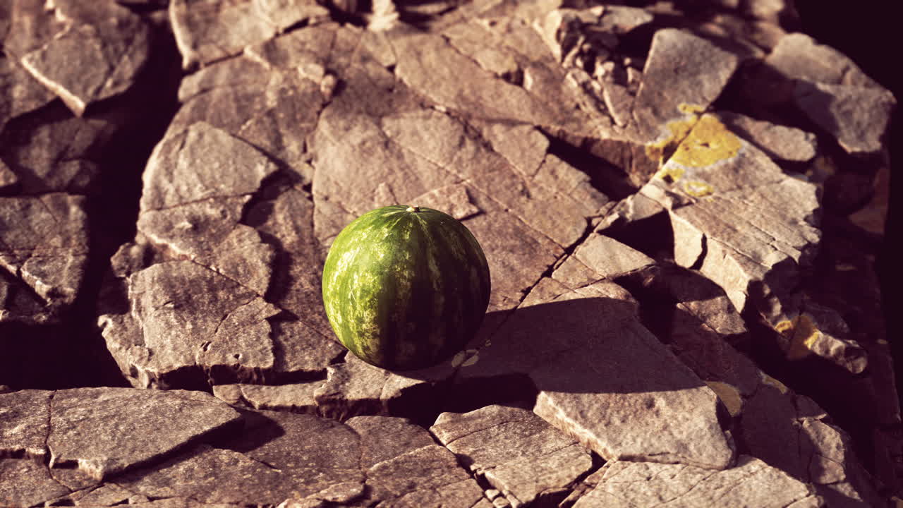 바위 돌 에 있는 수박 과일 베리