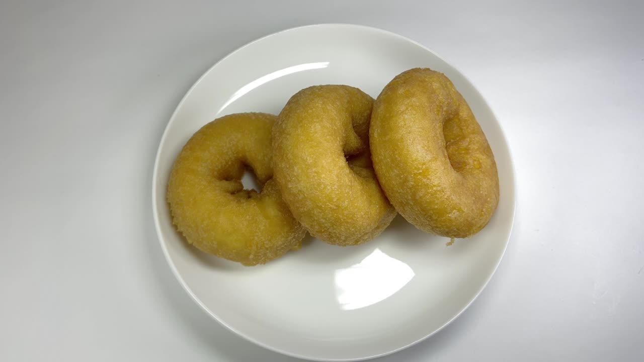 donut pequeño, video en primer plano