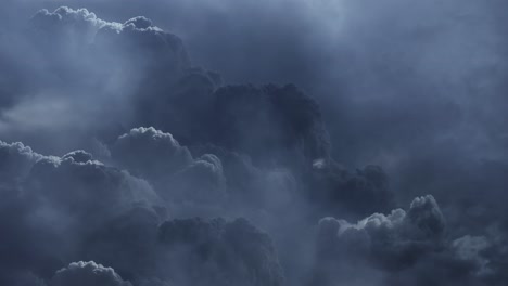 dark sky and moving clouds, thunderstorm