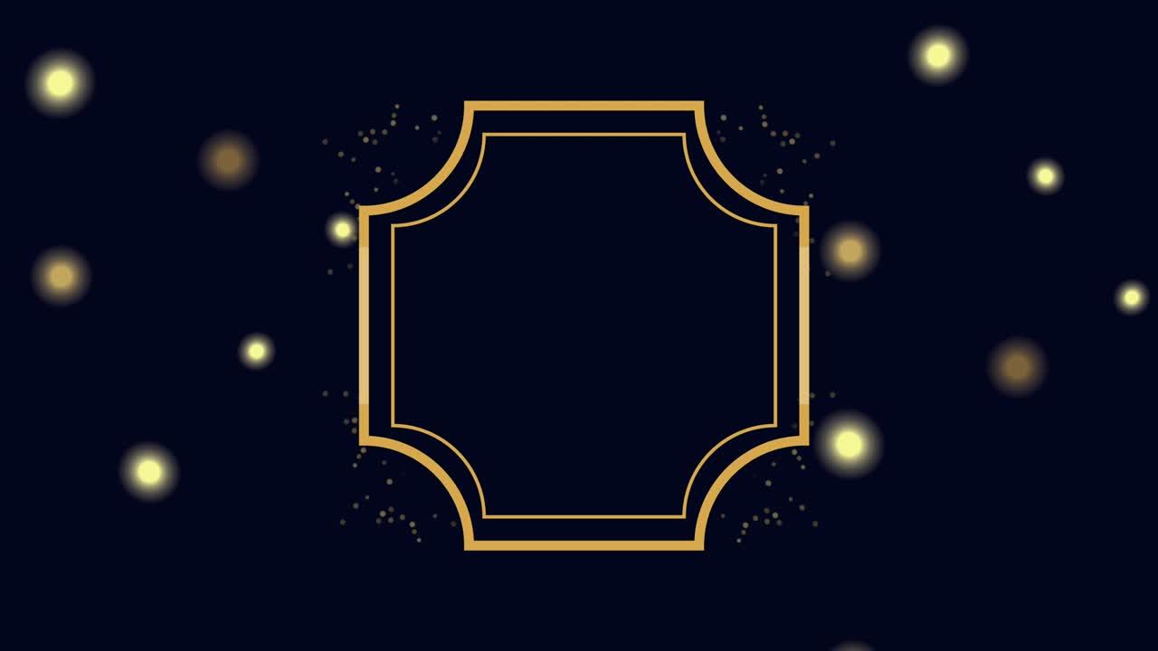 elegante marco dorado animación de lujo