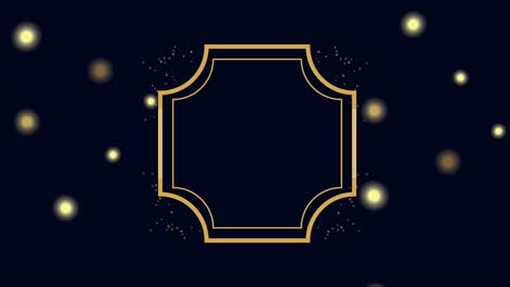 golden elegant frame luxury animation