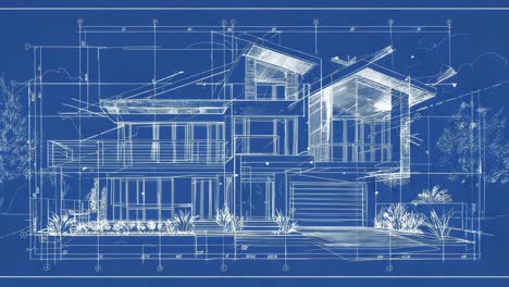 modern house architectural blueprint