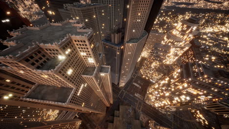 Impresionante-Vista-De-La-Ciudad-Del-Horizonte-Futurista-En-La-Noche