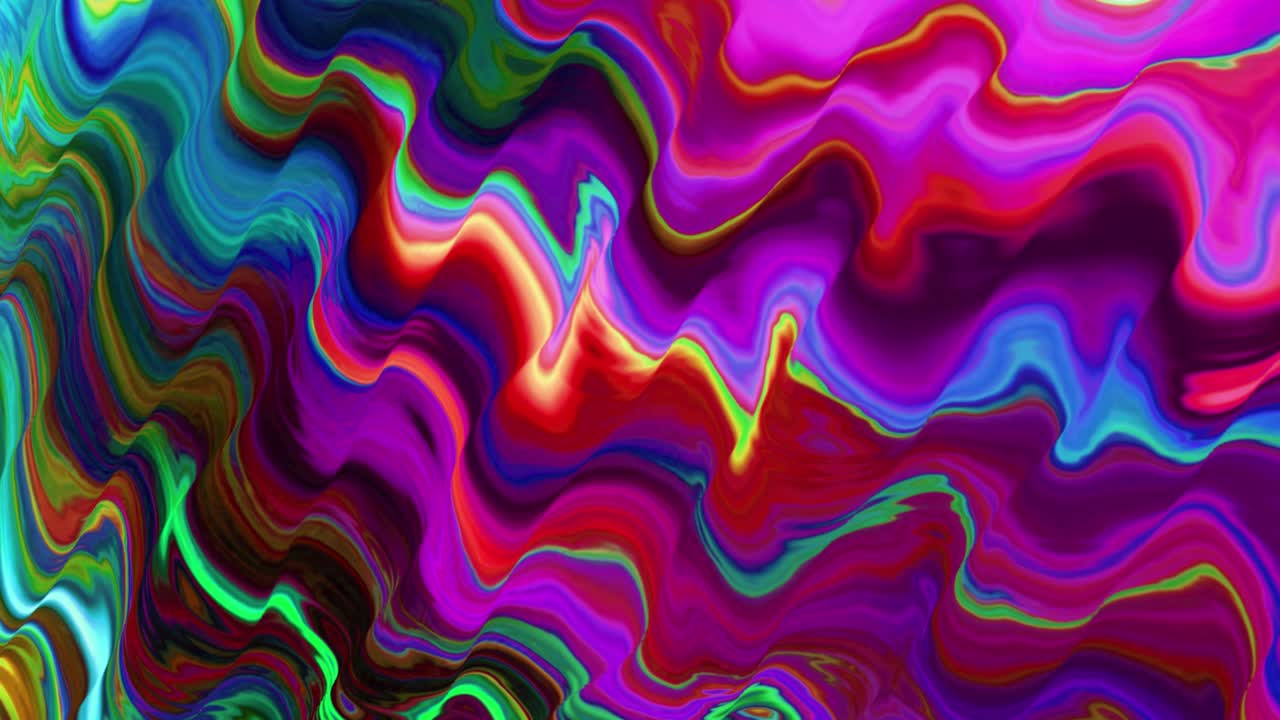 animación abstractamente colorida con un fondo líquido multicolor.