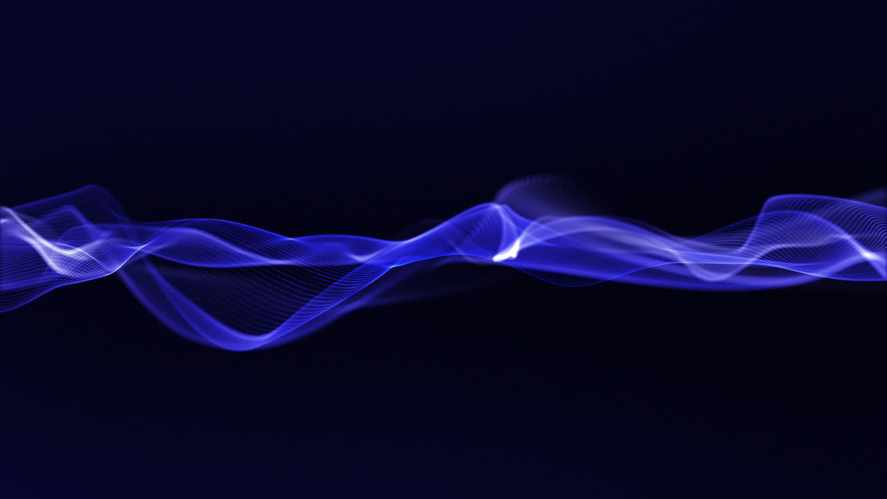 Elegant Blue Flowing Lines – Calm Abstract Wave Animation Loop