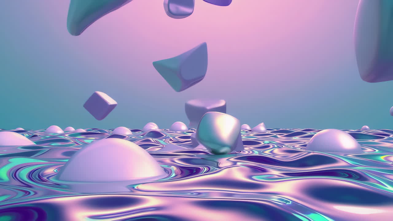 Abstract Holographic Shapes on Liquid Surface