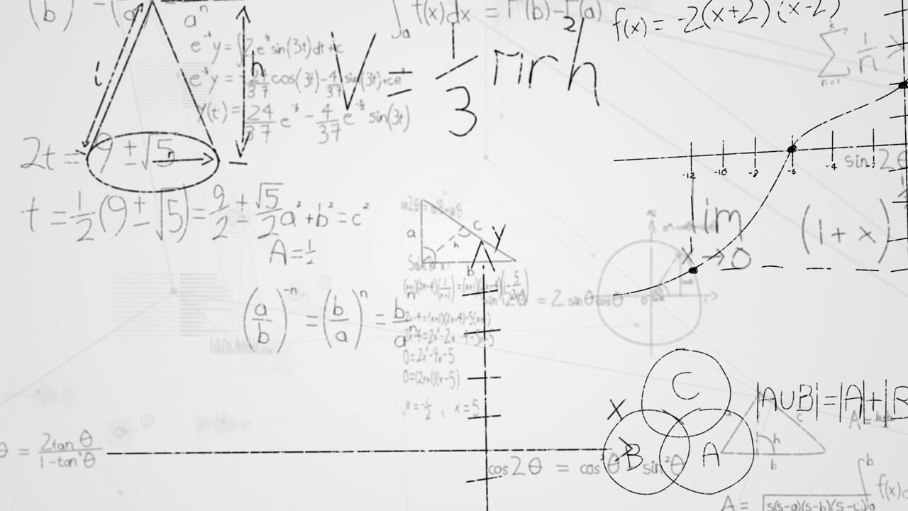 Mathematical equations and asymmetrical lines