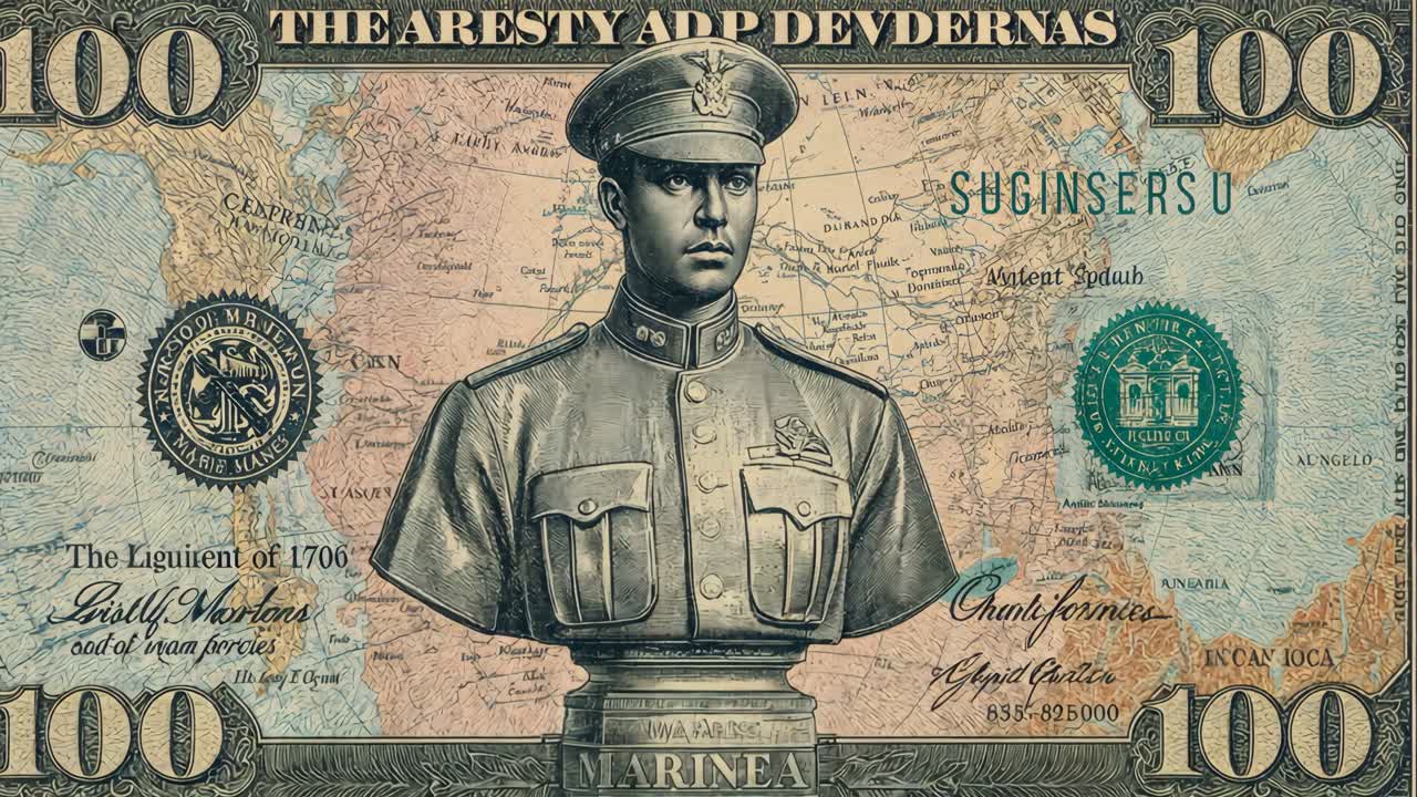 Historical Military Portrait on Currency