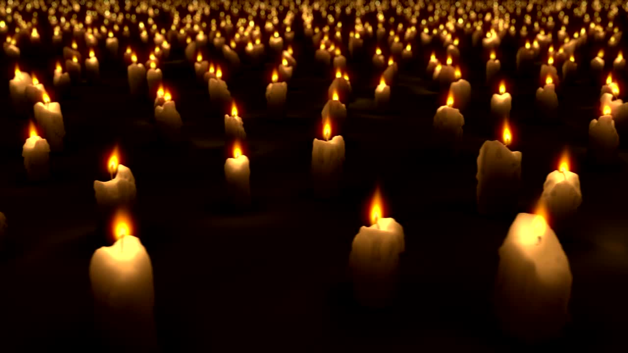 Looping animation of candles