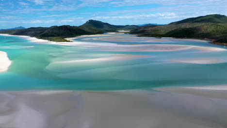 Drohnenschuss-Bewegt-Sich-Rechts-Von-Whitehaven-Beach,-Whitsunday-Island,-Australien