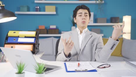 The-boy-wearing-a-white-shirt-and-jacket-dreams-of-becoming-a-smart-and-successful-businessman.