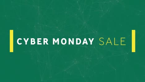 Animación-Del-Texto-De-Venta-Del-Cyber-Monday-A-Través-De-Redes-De-Conexiones.