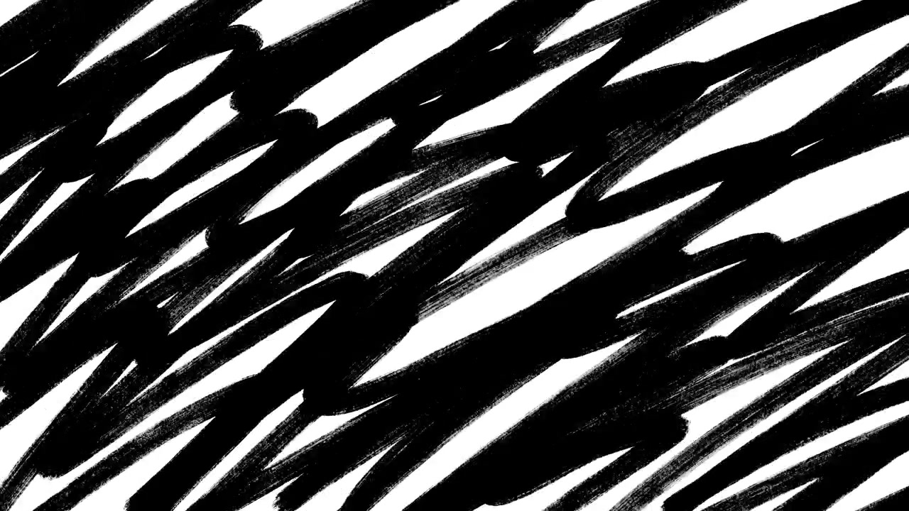 Texture animata a scarabocchio nero su sfondo bianco