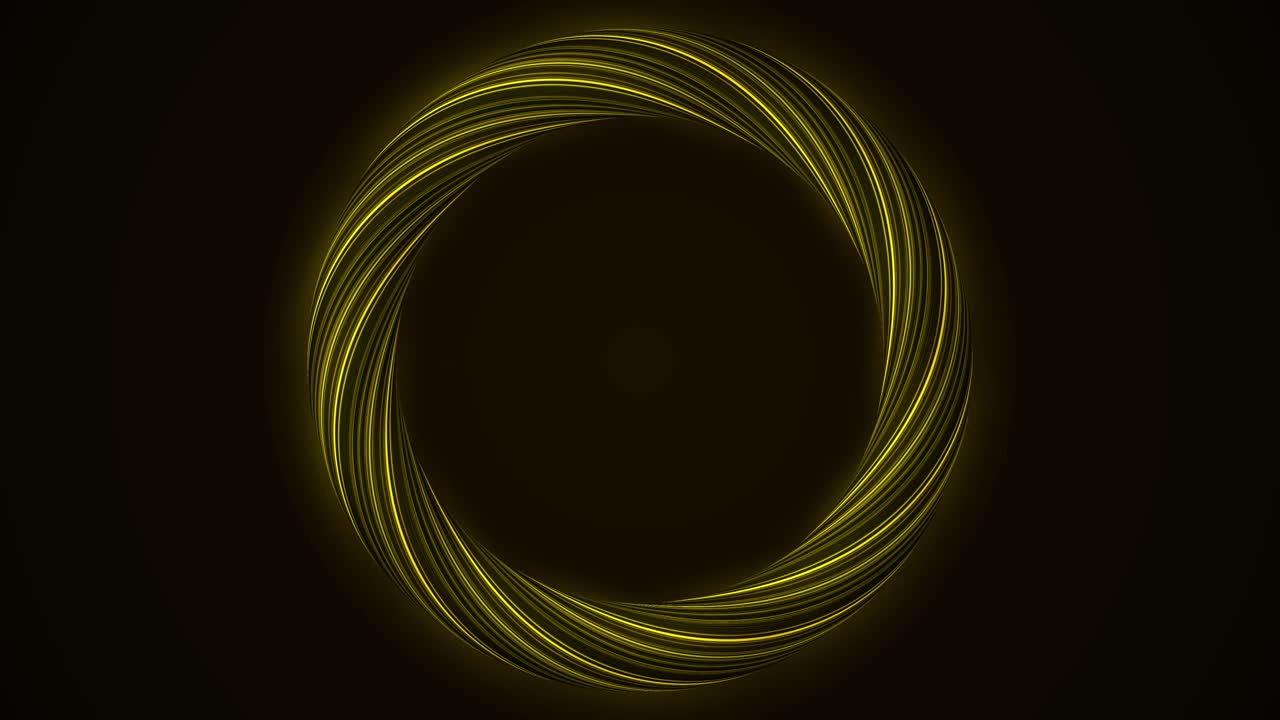Glowing Yellow Oval Frame