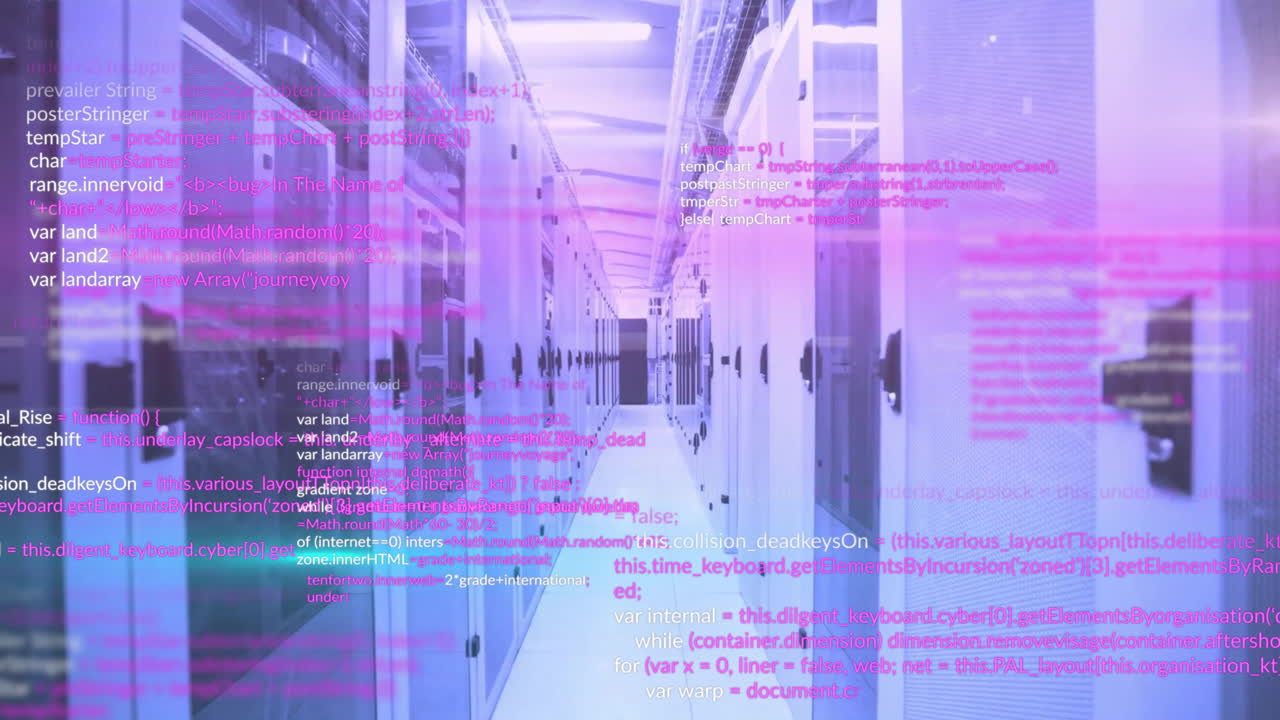 Animation of data processing over computer servers