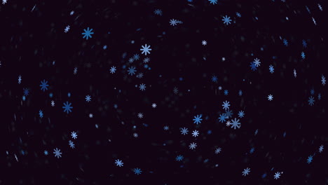 frosty snowflake design shimmers on dark canvas