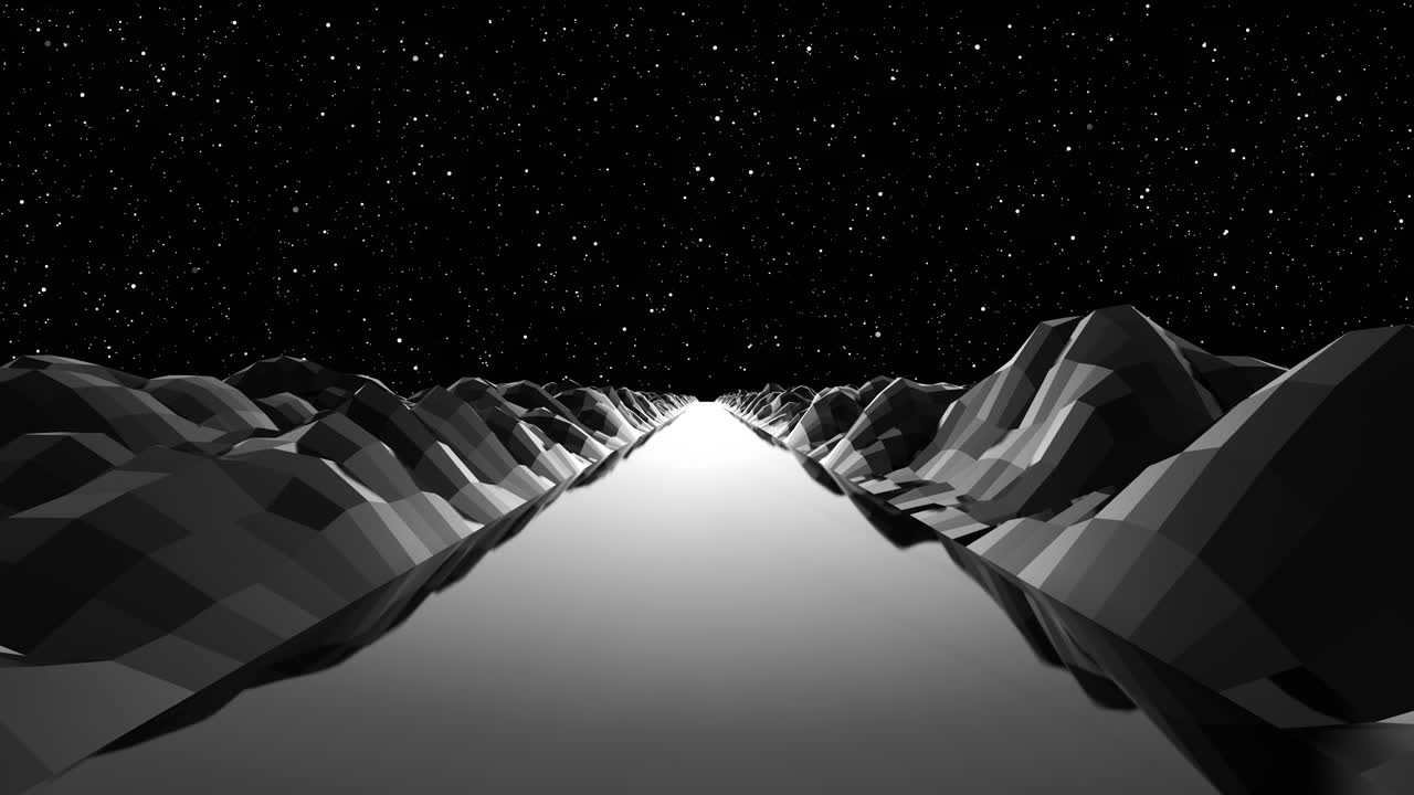 animación de fondo retro. terreno de bajo poli