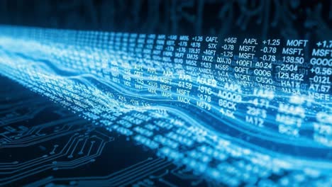 a visually stunning digital representation of data streams with binary code and patterns, highlighting the complexity of modern technology and information flow