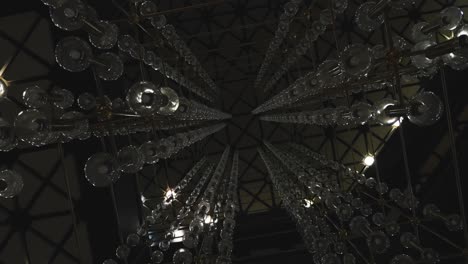 glass chandelier orbs and ceiling lights abstract