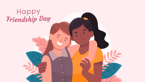 motion graphic of hand drawn international friendship day illustration