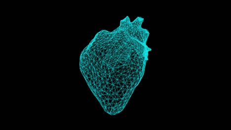 los corazones 3d representan fondos alfa aislados, los íconos de corazones abstractos forman líneas y triángulos, la red de conexión de puntos en azul para pantallas digitales.