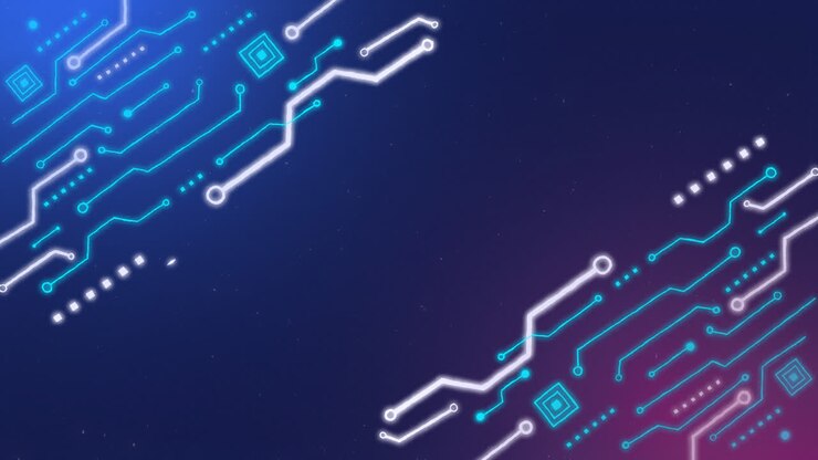 Motion Graphic di sfondo con simboli tecnologici sfumati