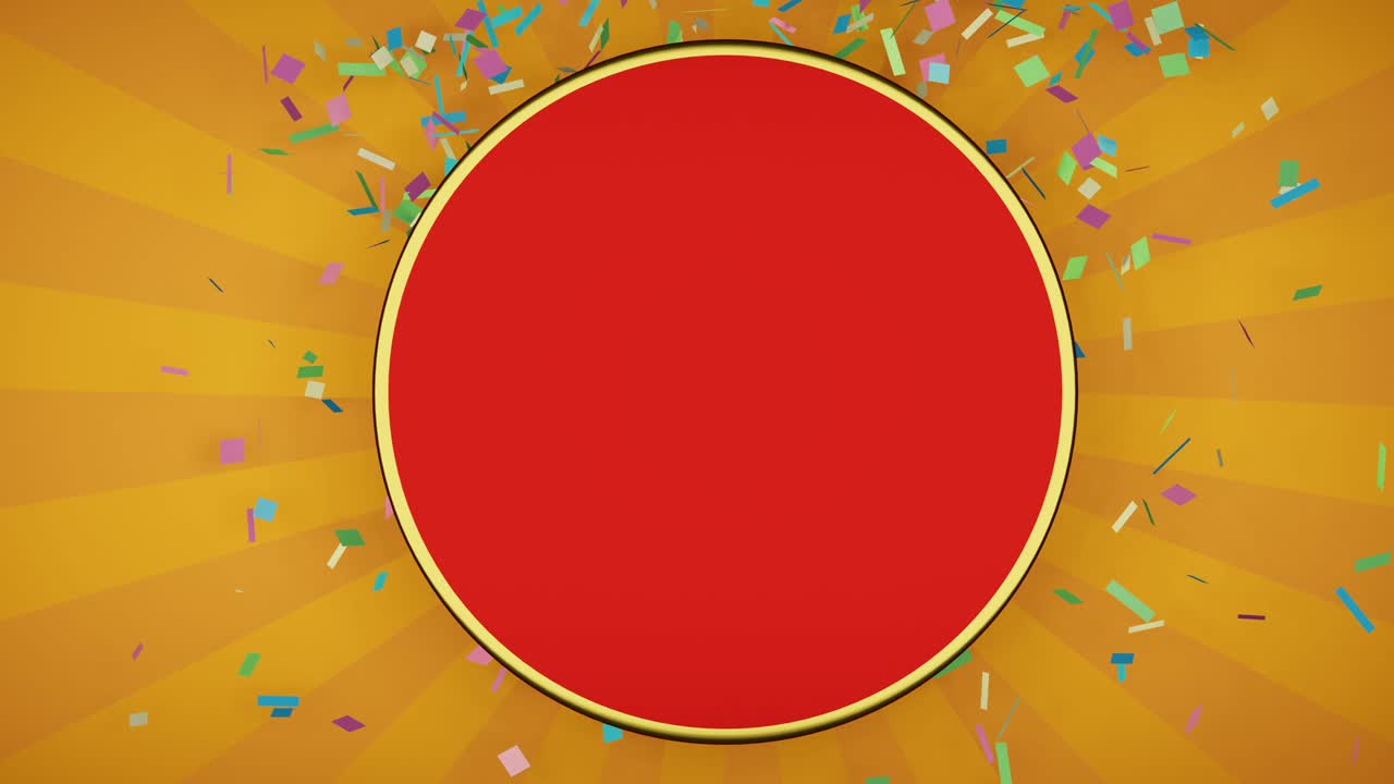 signo de círculo rojo hay un fondo amarillo dorado y una corriente dorada