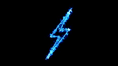 abstract background with lighting bolt sign. icon on black background