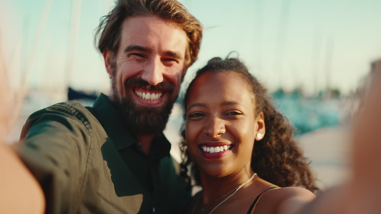Happy Couple Taking a Selfie