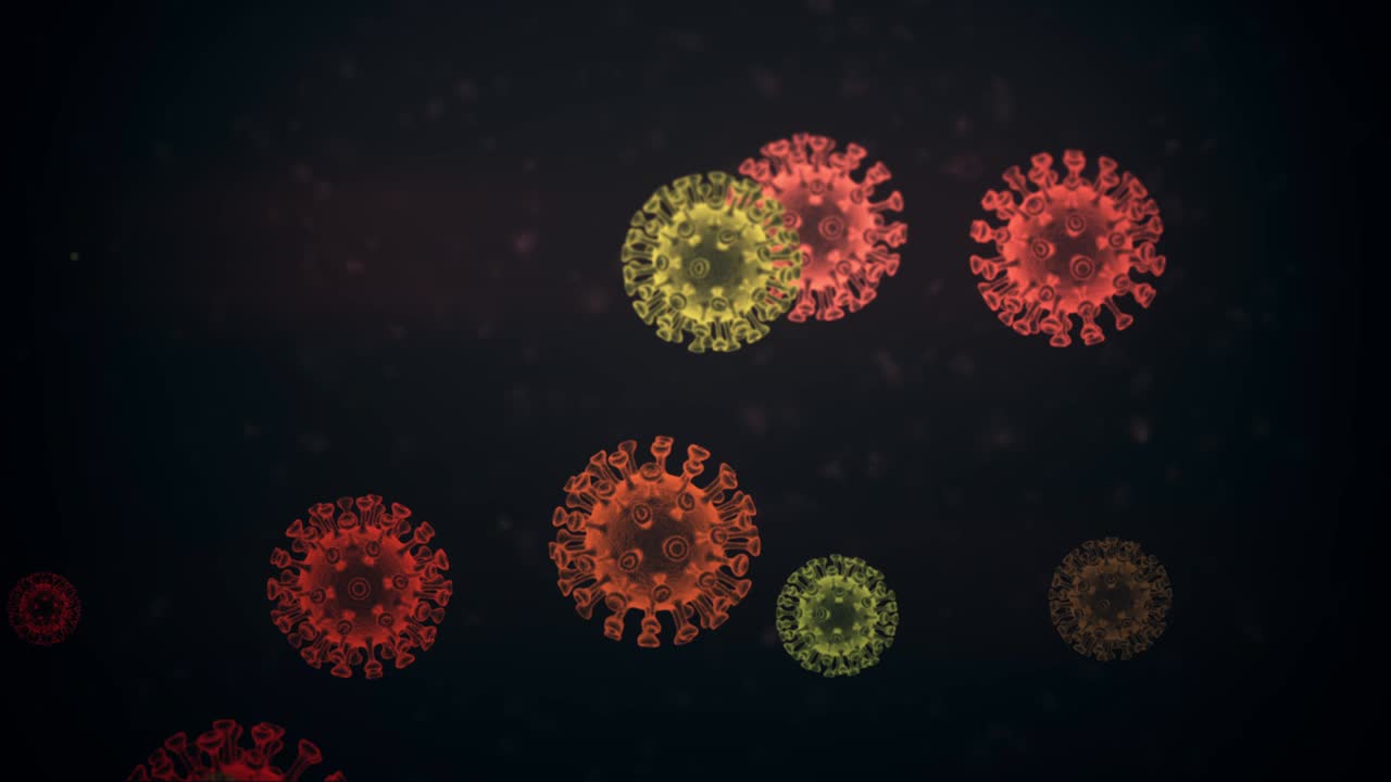 Animation of coronavirus covid19 3D background loop