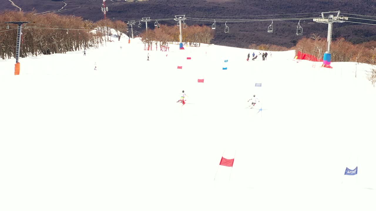 파타고니아 아르헨티나 소년 스키 경기