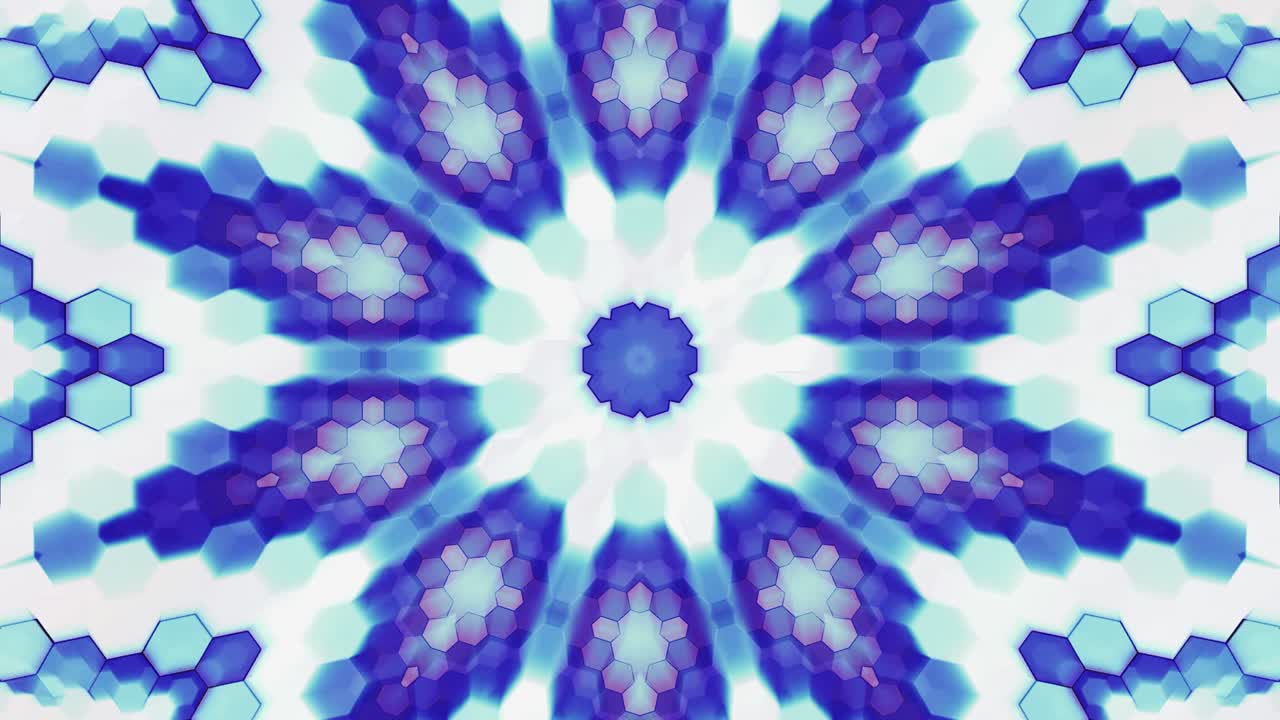 kaleidoscopio en movimiento. gráficos en movimiento de 4k