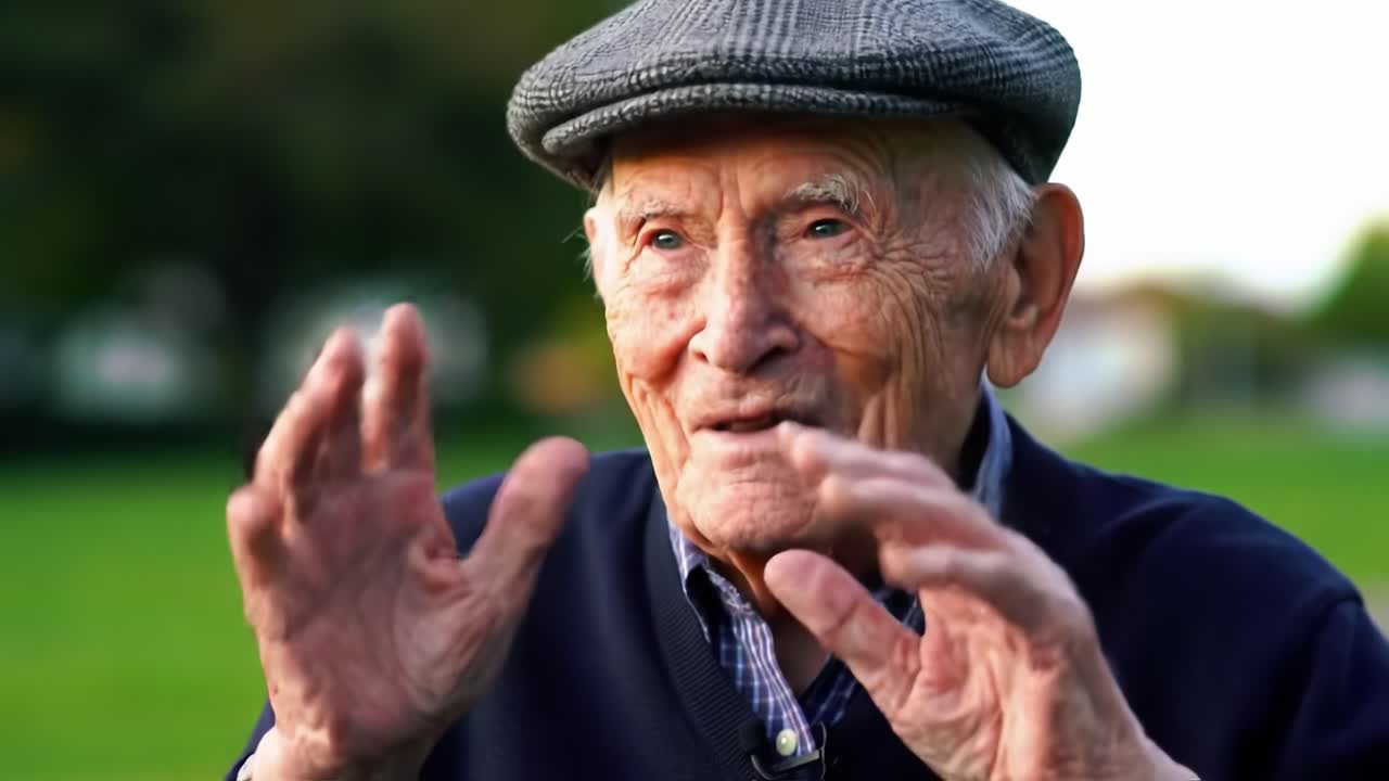 An Engaging Conversation with a Seasoned Elder: Reflections on Life and Wisdom in a Serene Outdoor Setting