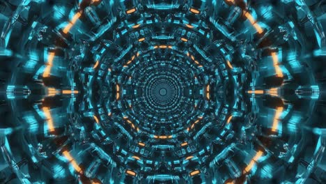 abstract tunnel with futuristic geometric pattern