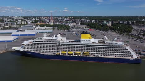 saga cruise ship docked in vaasa, finland