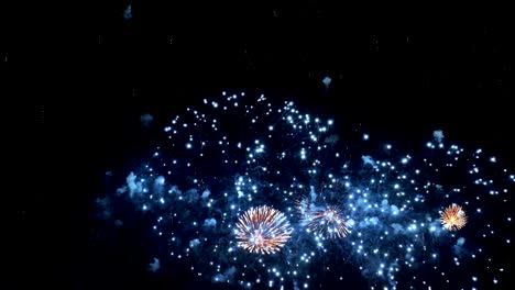 colorful fireworks exploding in the night sky. celebrations and events in bright colors.