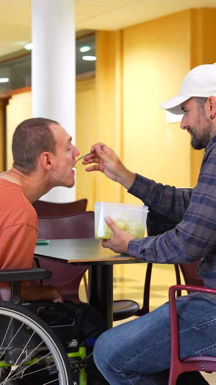 Assisted Eating in Wheelchair