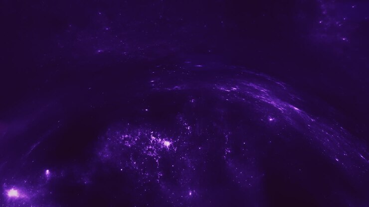 A giant violet wormhole curves the space around it