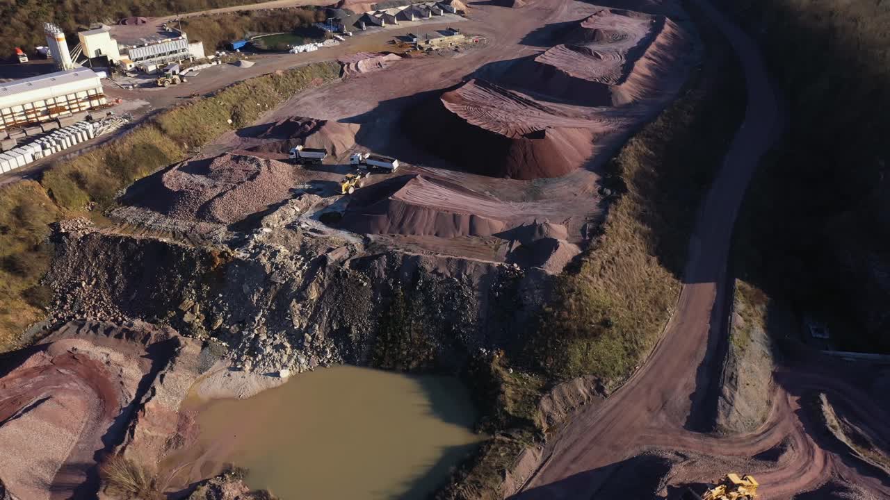 sand loading in a sand quarry in normandy