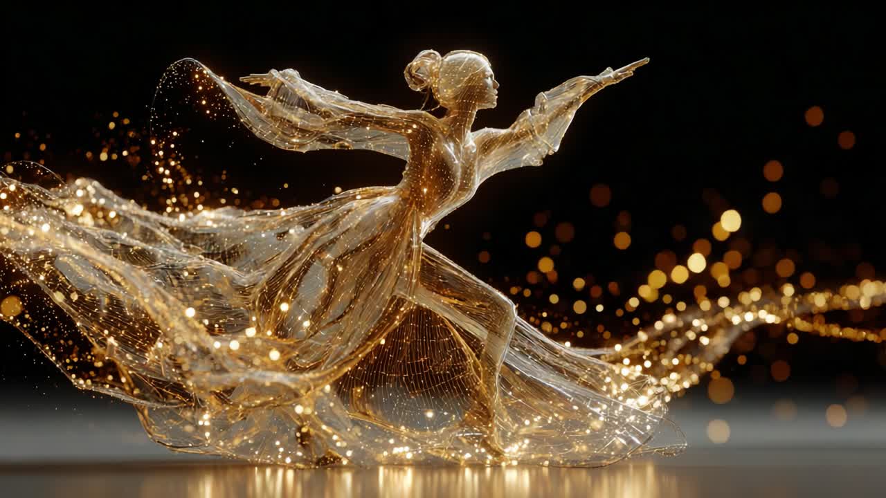 Ballerina astratta dorata
