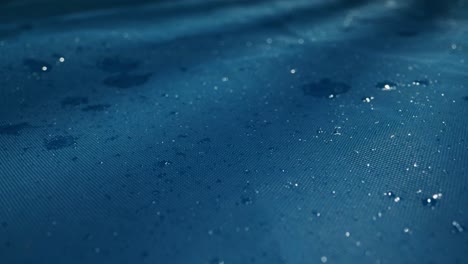 a serene water surface with gentle ripples and glistening raindrops in calming blue hues, creating peace