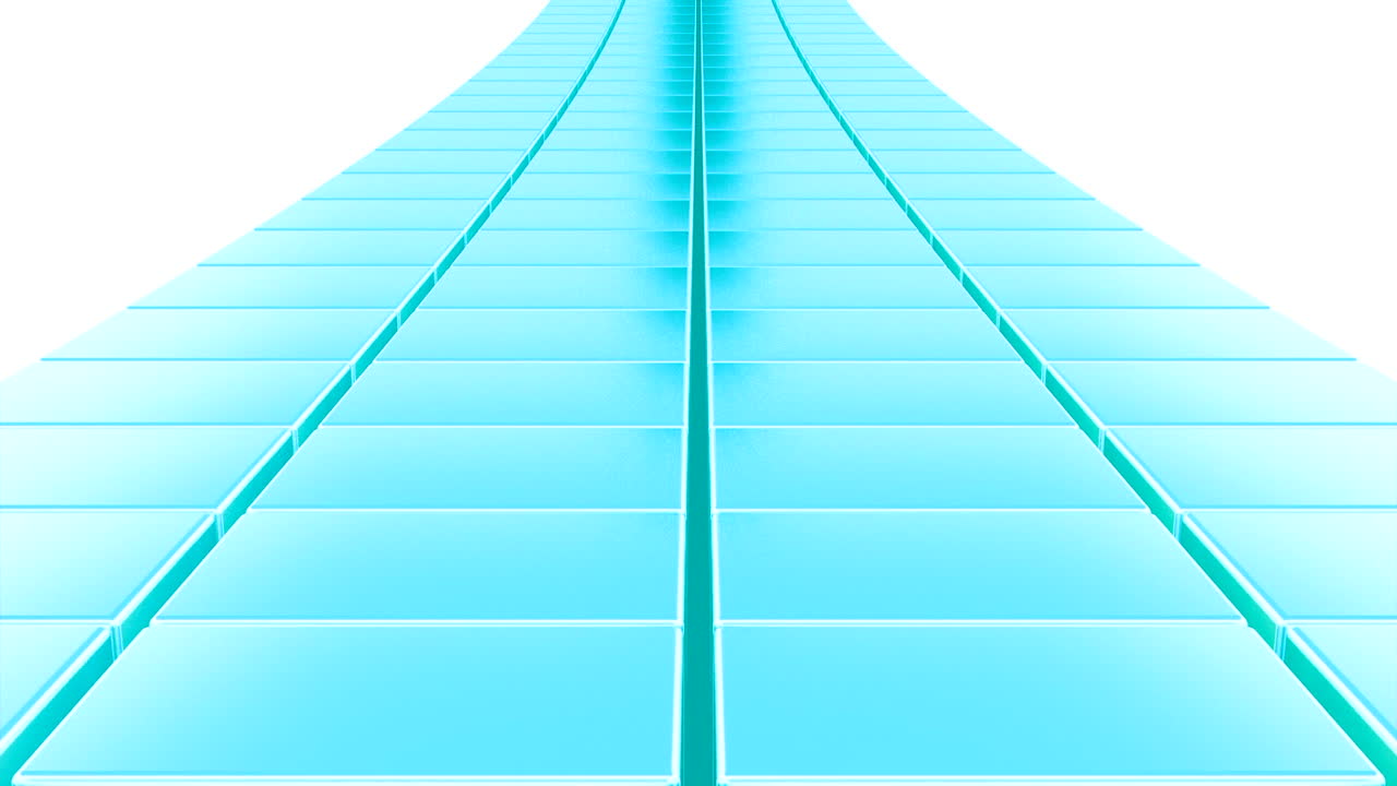 추상적인 파란 타일 경로