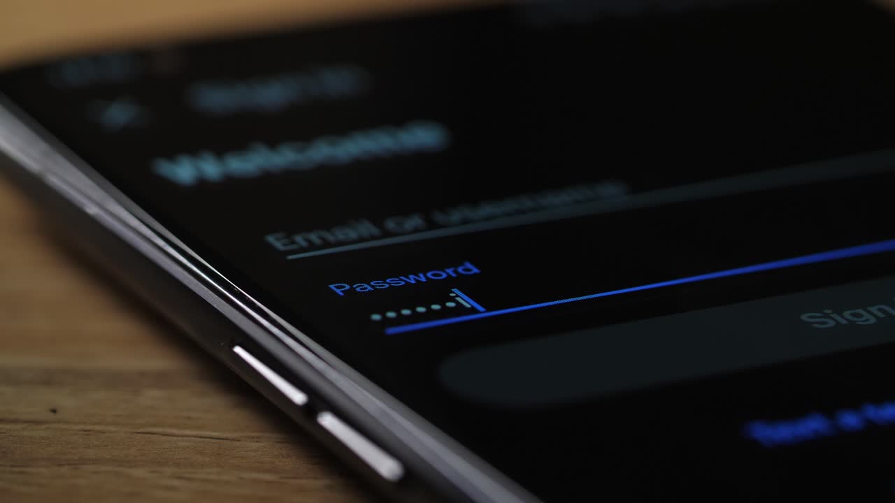 The Password Was Typing On Smartphone